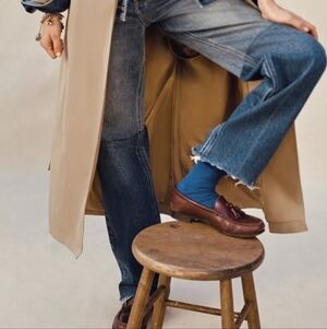 B.O.C. Carolann Brown Leather Bow Slip-On Loafers Size 9